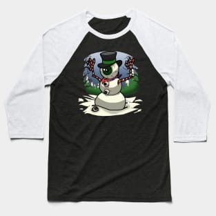 Eyeball Snowman 2 Baseball T-Shirt